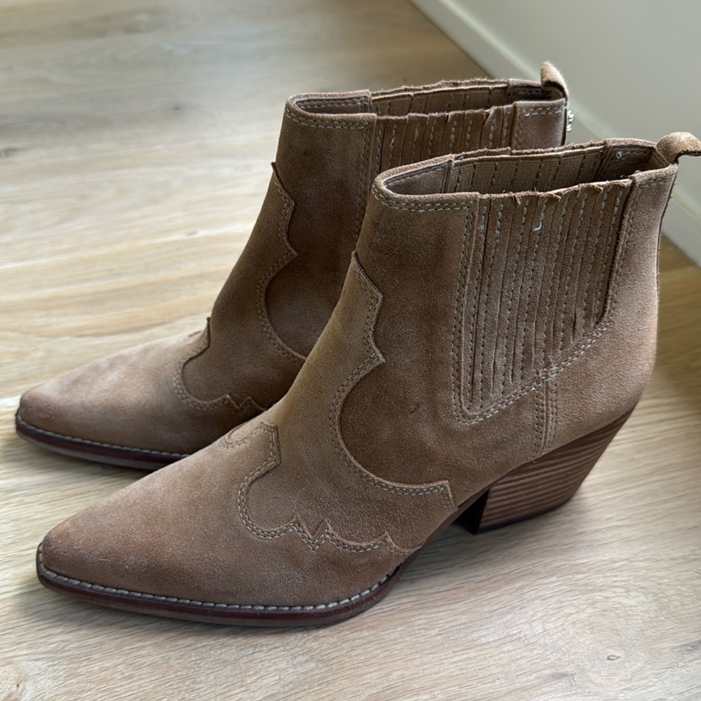 SAM EDELMAN SUEDE BOOTIES - Women’s 7 1/2 - Brown - Brand New Conditon